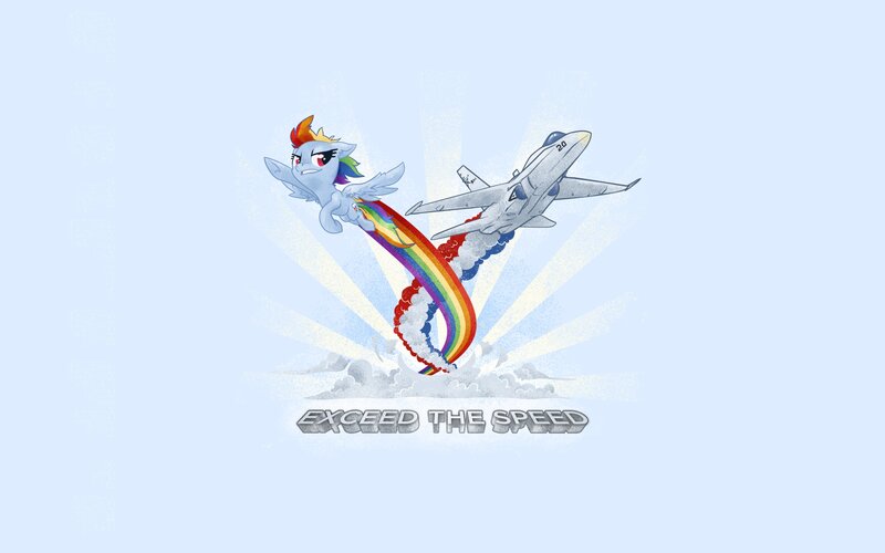 Rainbow Dash exceeds speed