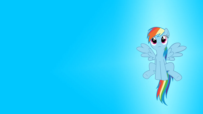 Rainbow Dash floating