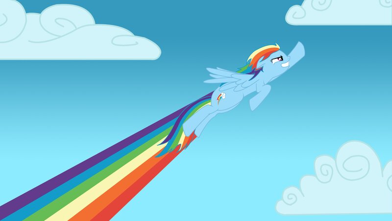 rainbow dash flying