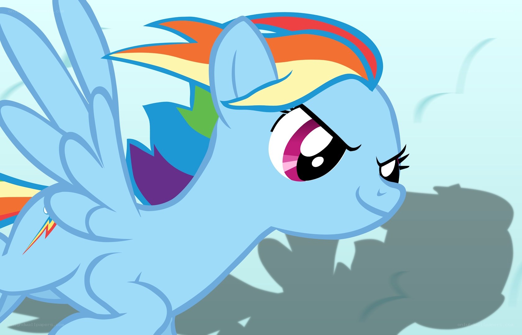Rainbow Dash flying