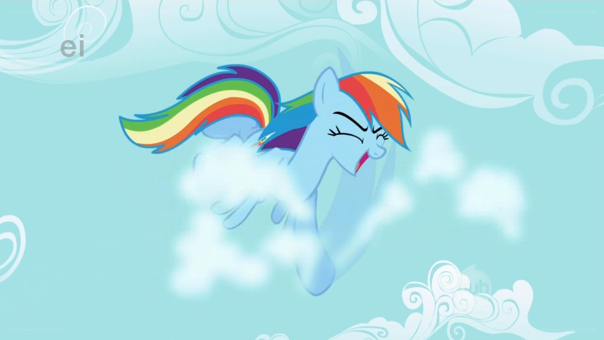 rainbow dash flying