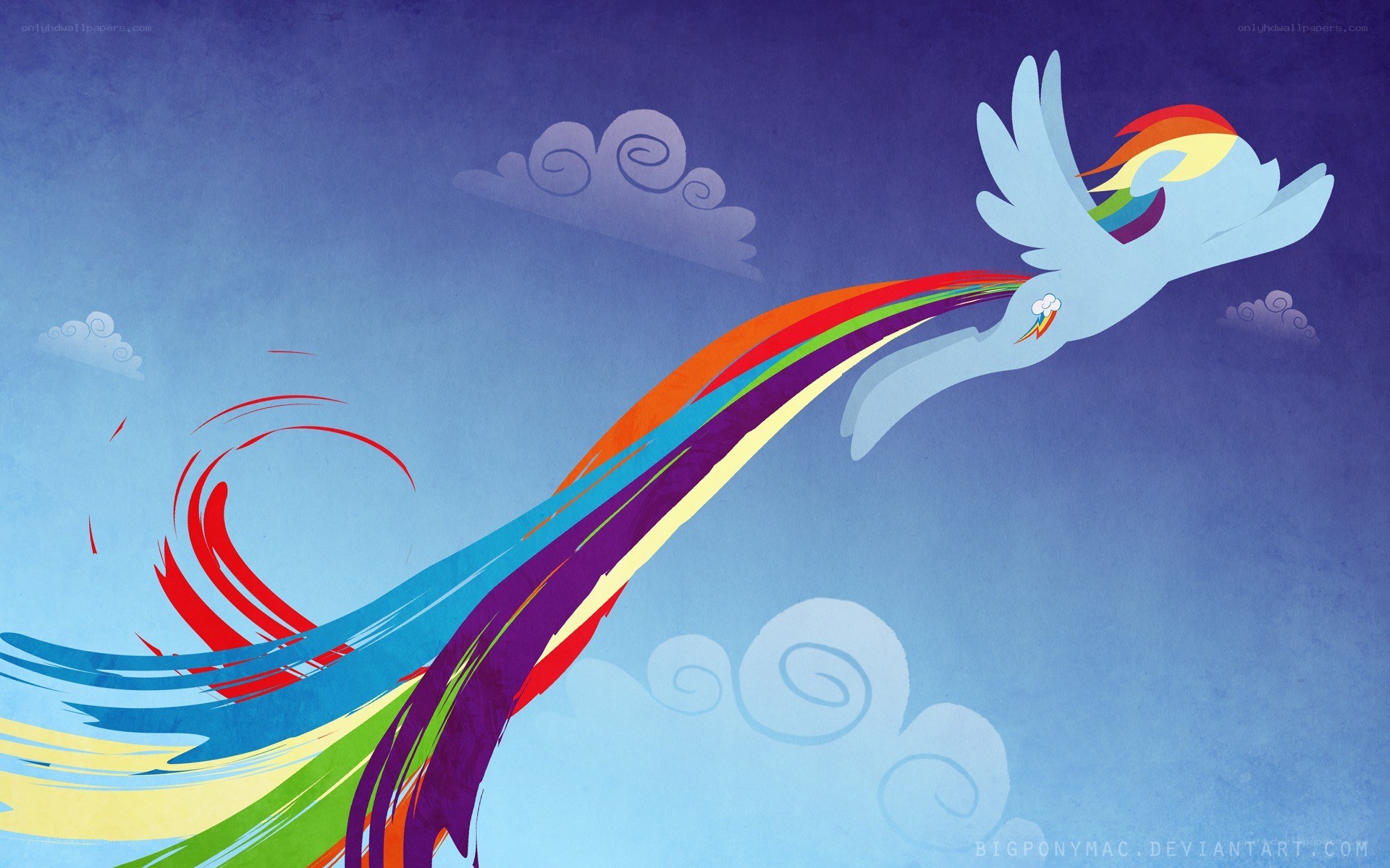 rainbow dash flying