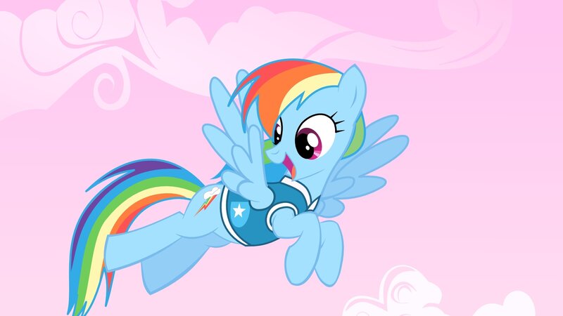 Rainbow Dash flying