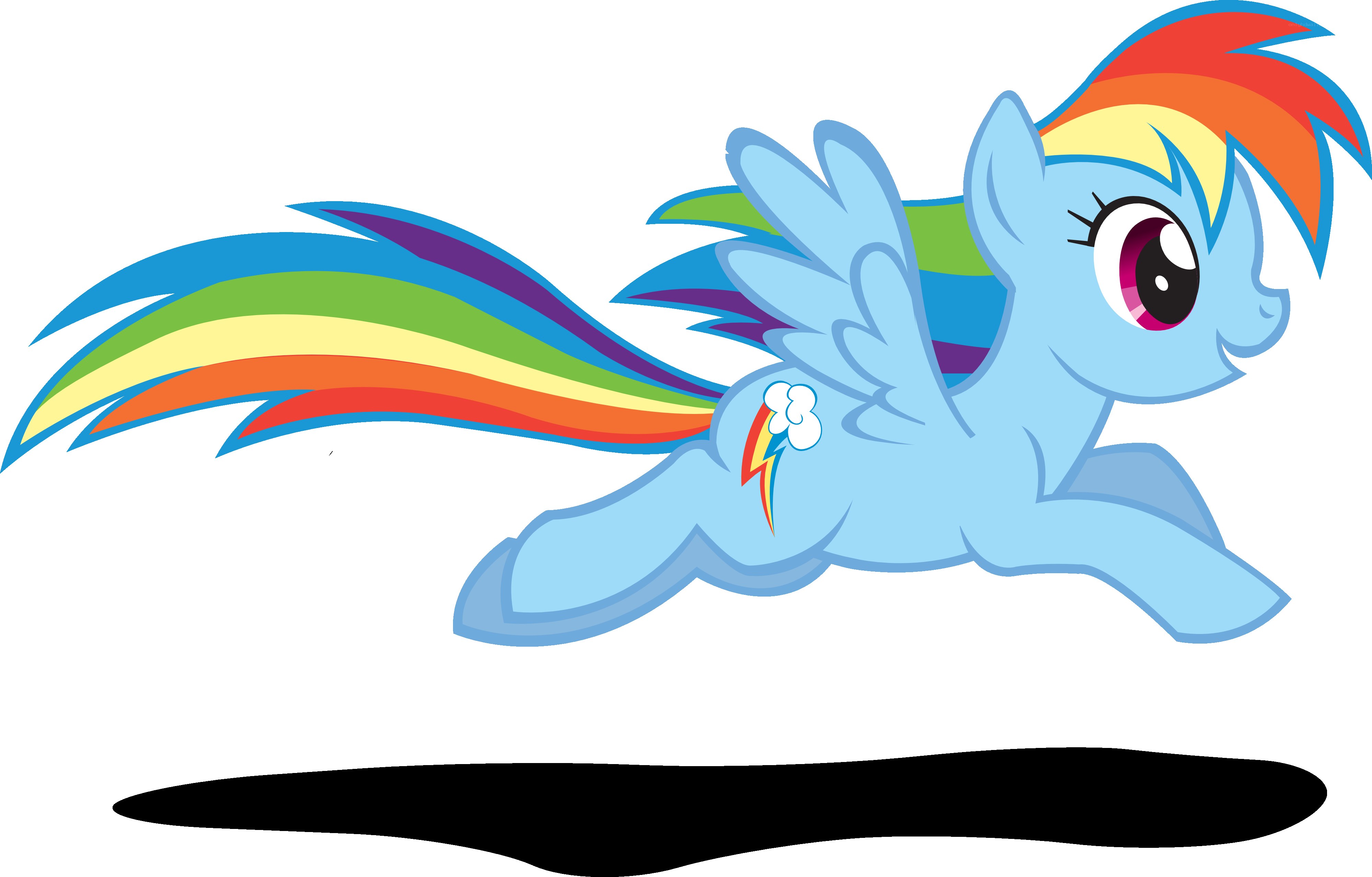 Rainbow Dash flying