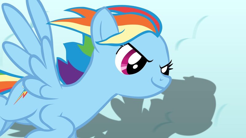Rainbow Dash flying