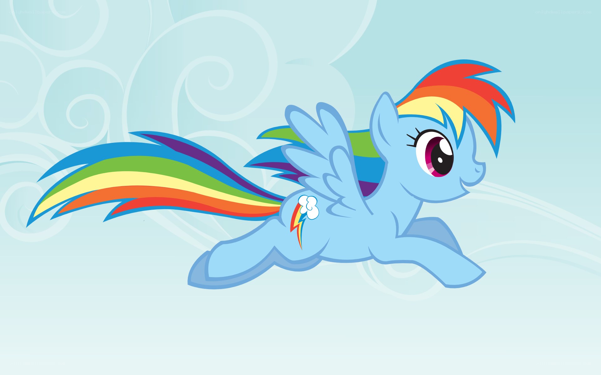Rainbow Dash flying