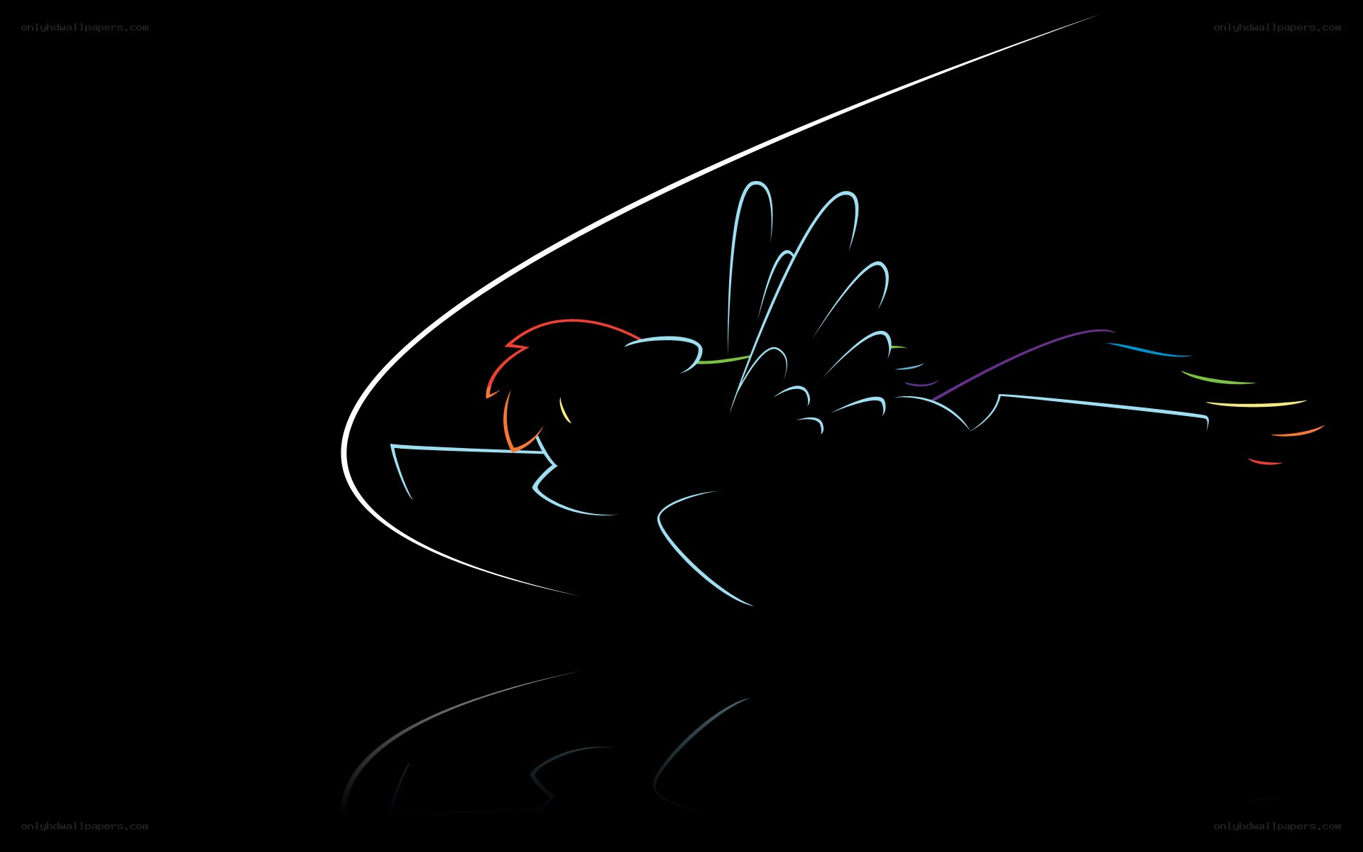 Rainbow Dash flying