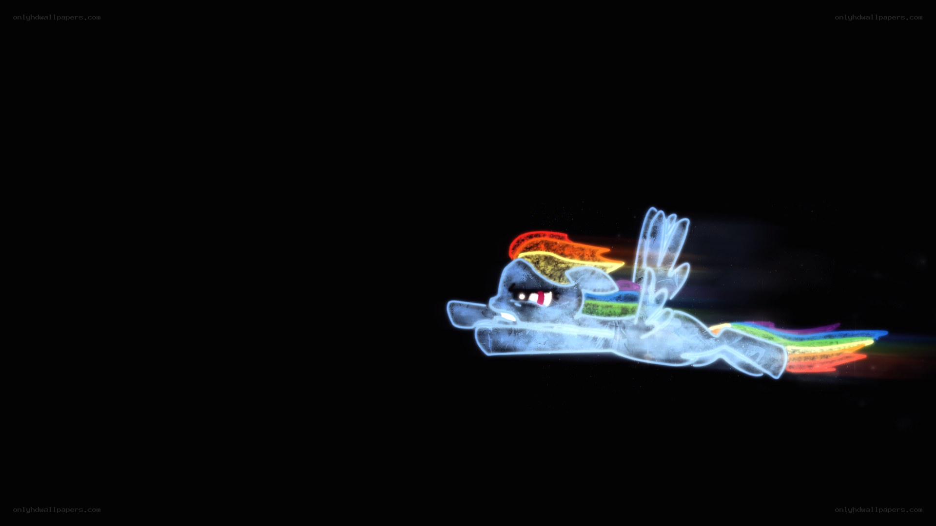 Rainbow Dash flying