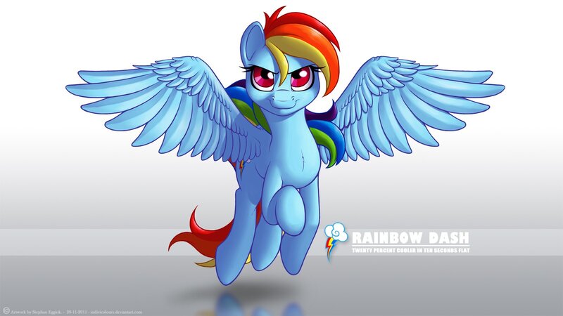 Rainbow Dash flying