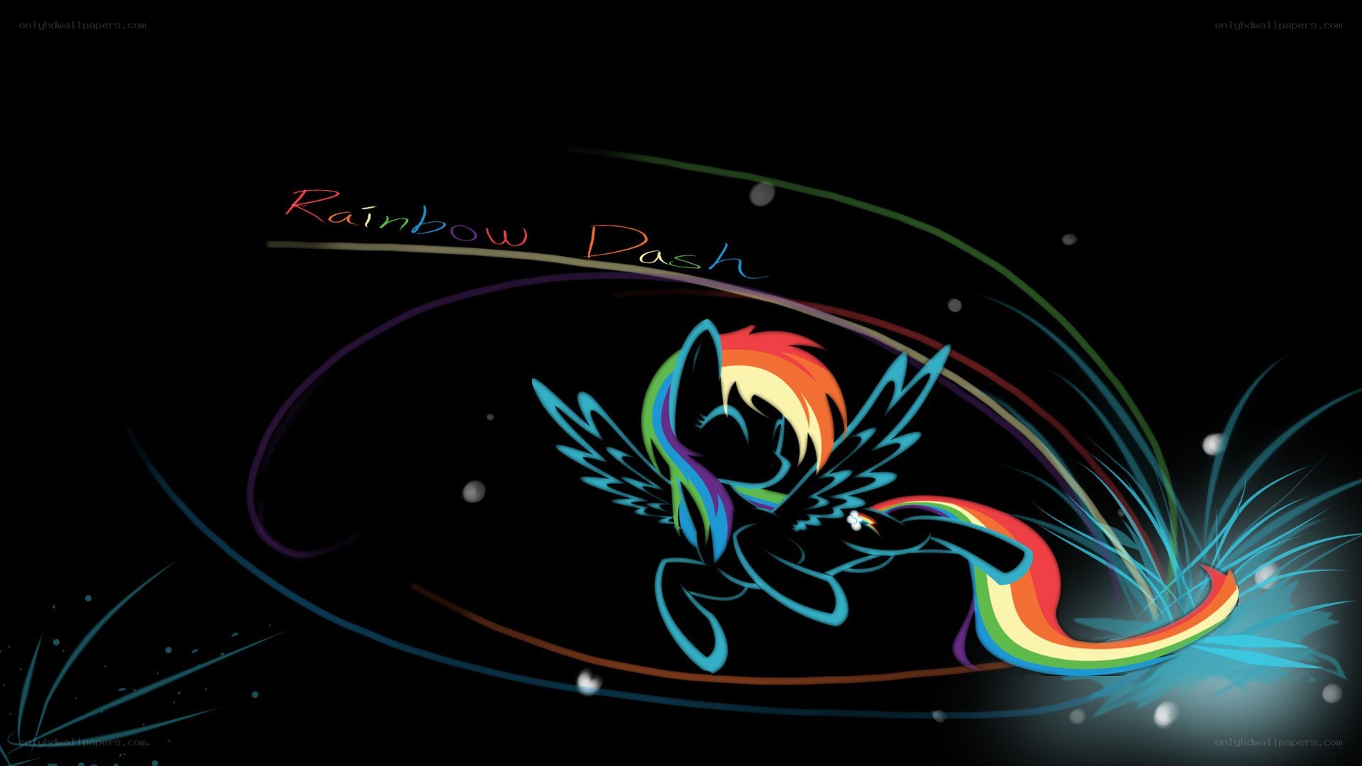 Rainbow Dash glowing art