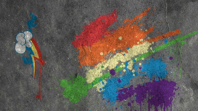 Rainbow Dash graffiti art