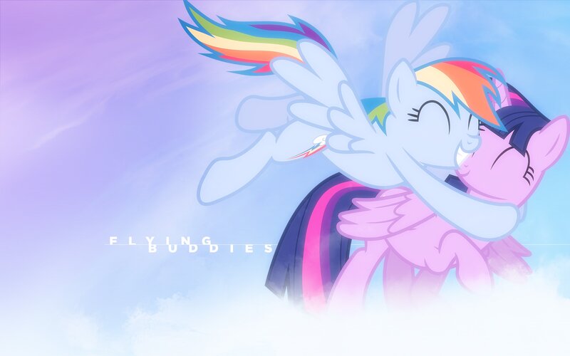 Rainbow Dash Hugging Twilight