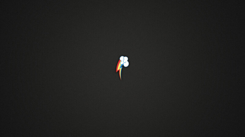 Rainbow Dash icon on dark background