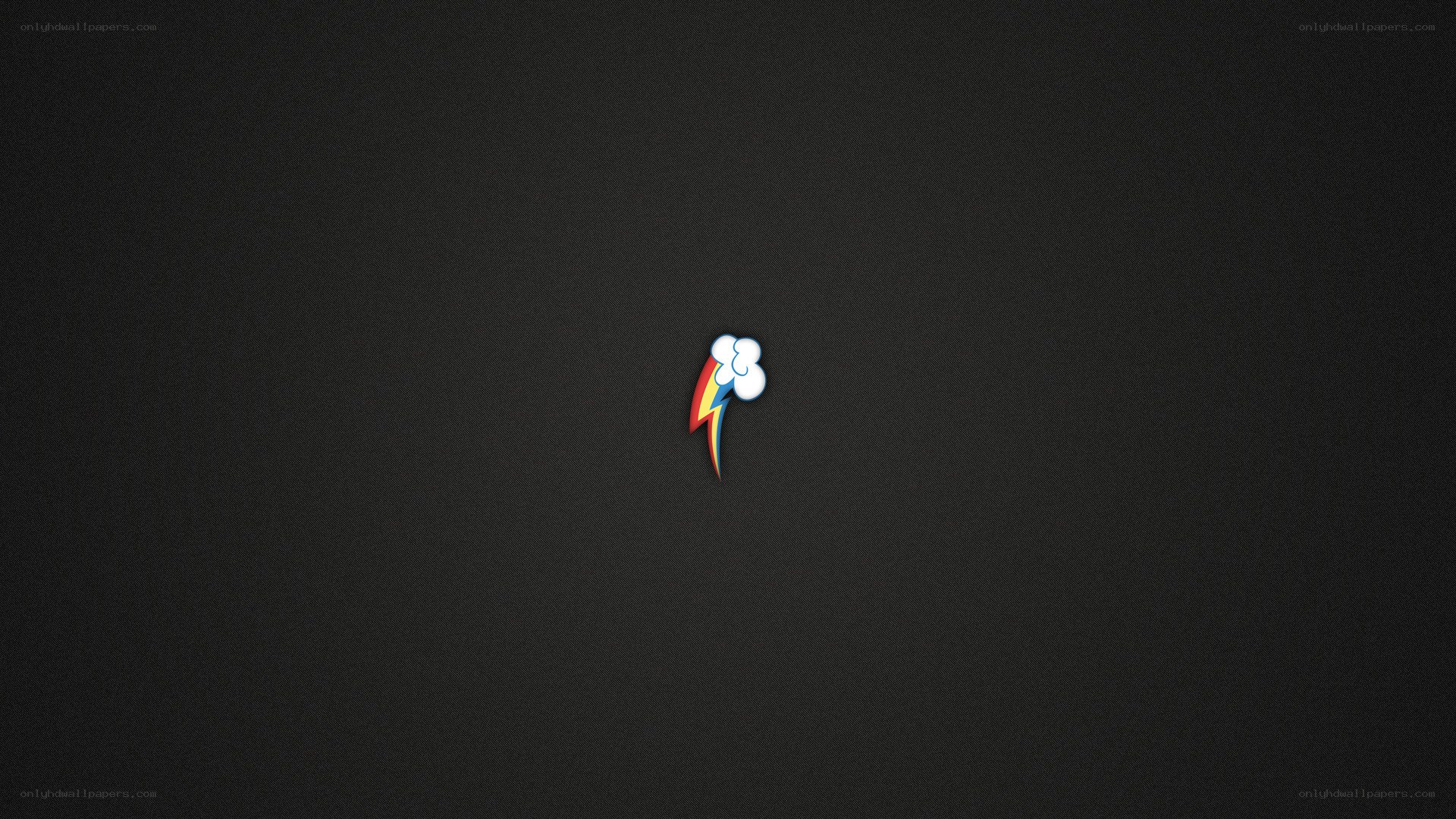 Rainbow Dash icon on dark background