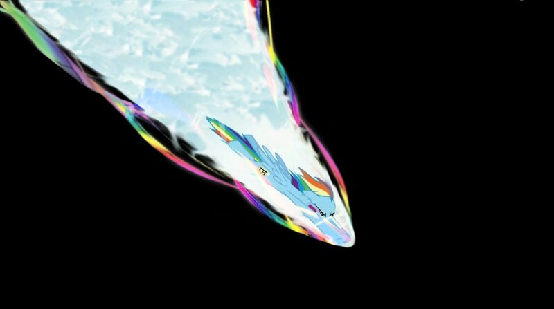 rainbow dash in a bubble