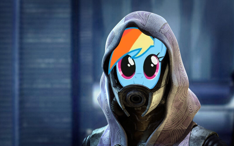 Rainbow Dash in a helmet