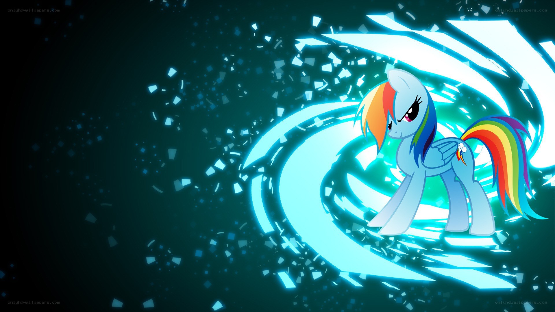 Rainbow Dash in a magical swirl