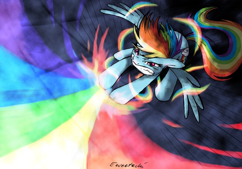 Rainbow Dash in action
