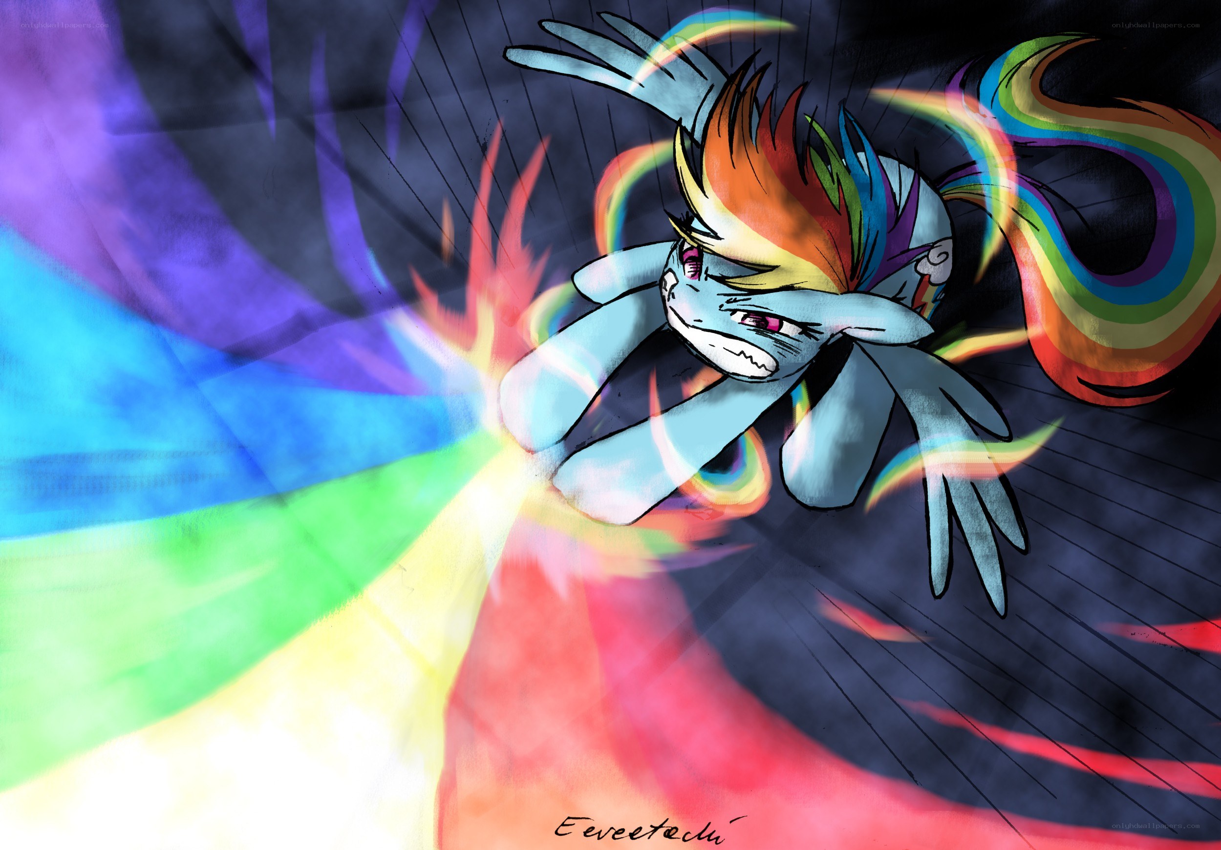 Rainbow Dash in action
