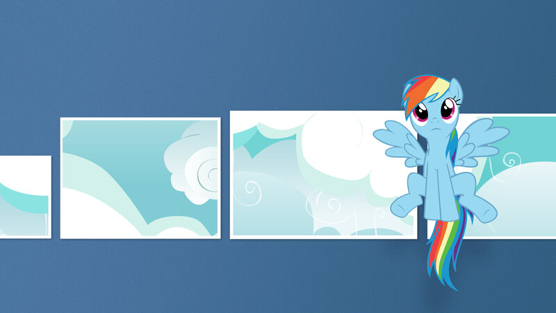 Rainbow Dash in clouds