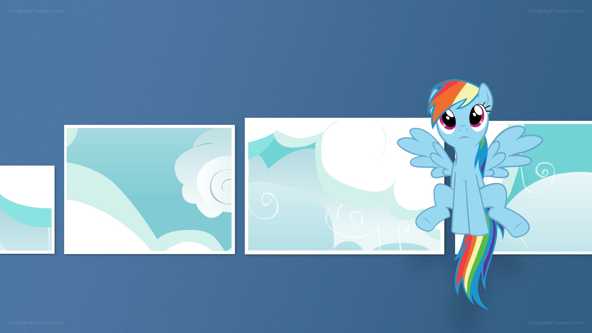 Rainbow Dash in clouds