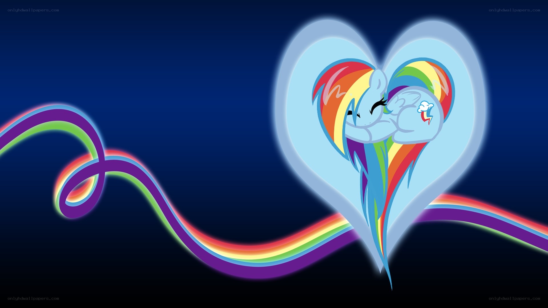 Rainbow Dash in heart