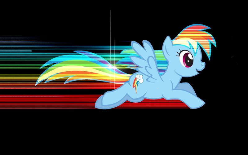 Rainbow Dash in motion