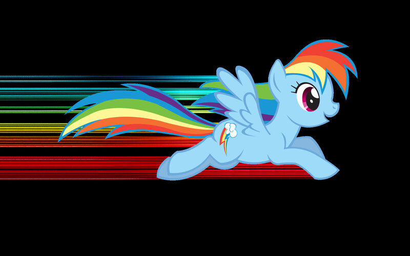 Rainbow Dash in motion