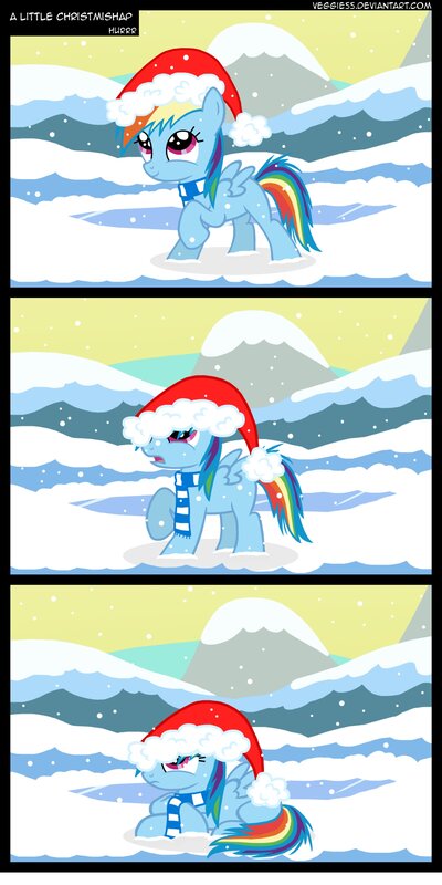 rainbow dash in snow
