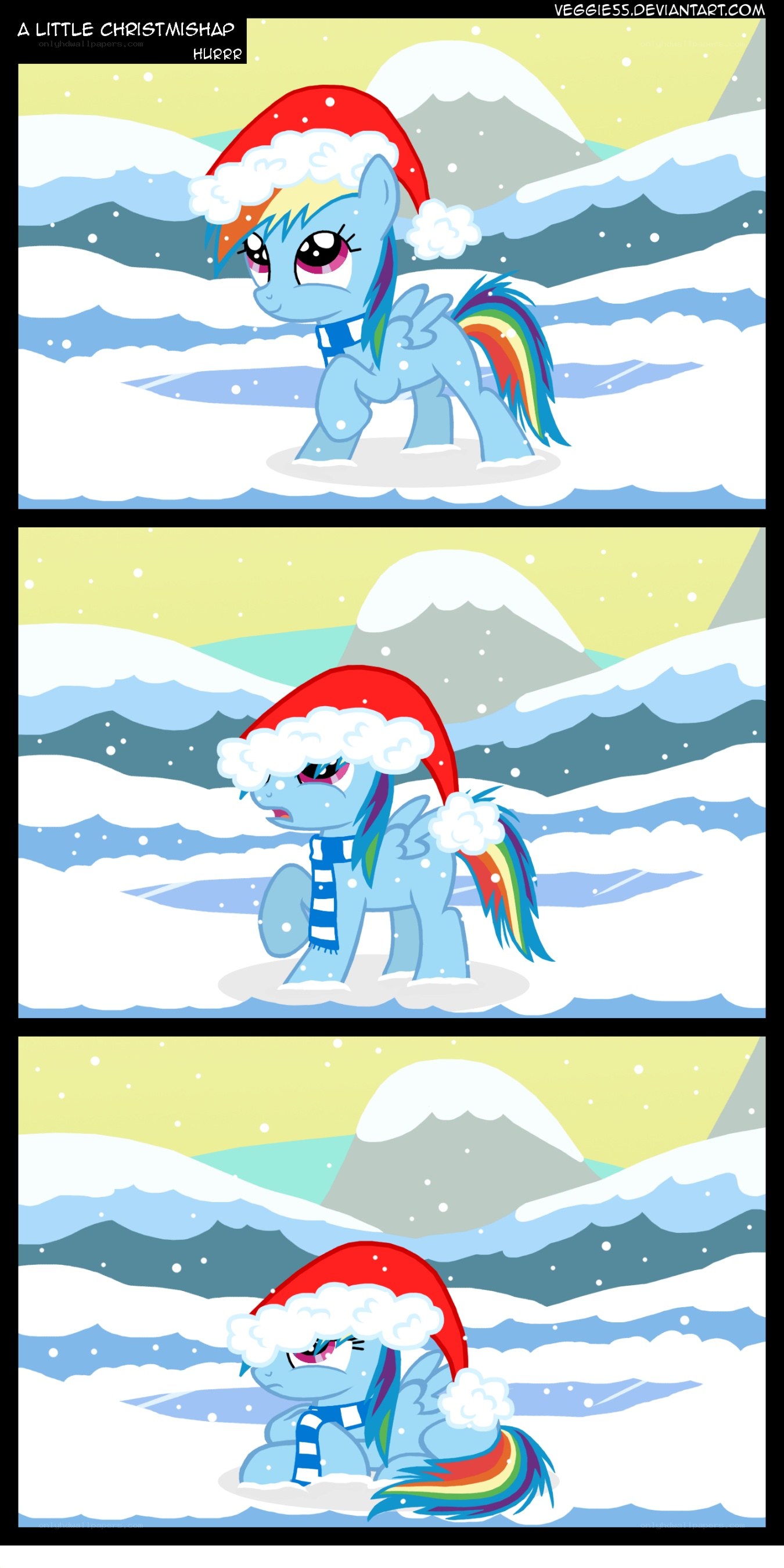 rainbow dash in snow