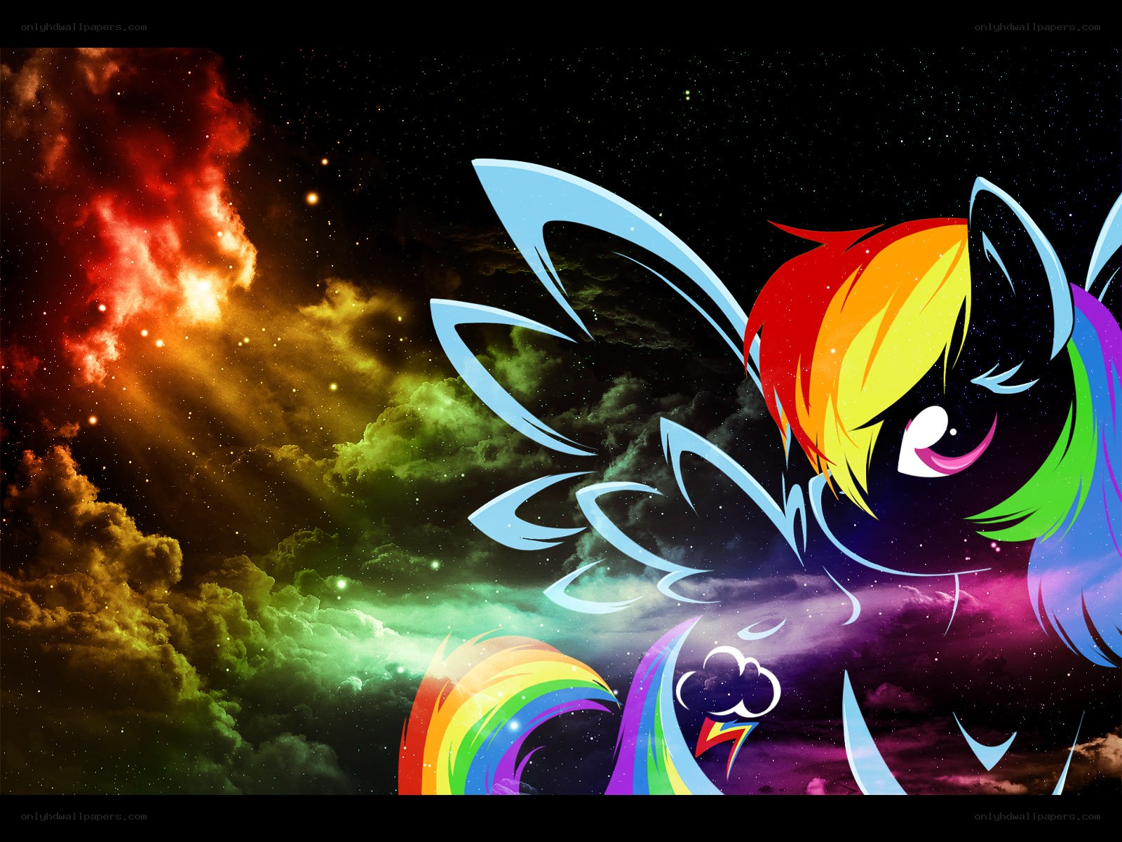 Rainbow Dash in space