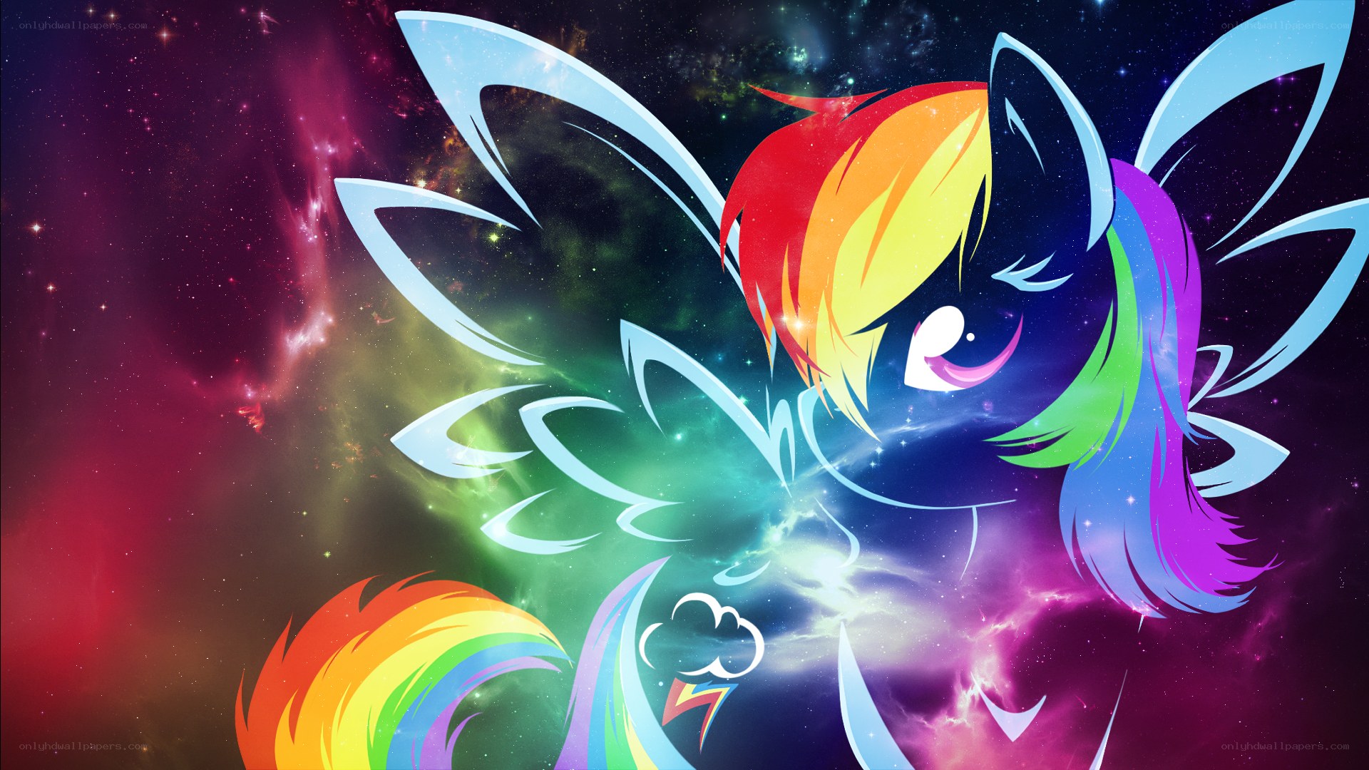 Rainbow Dash in space