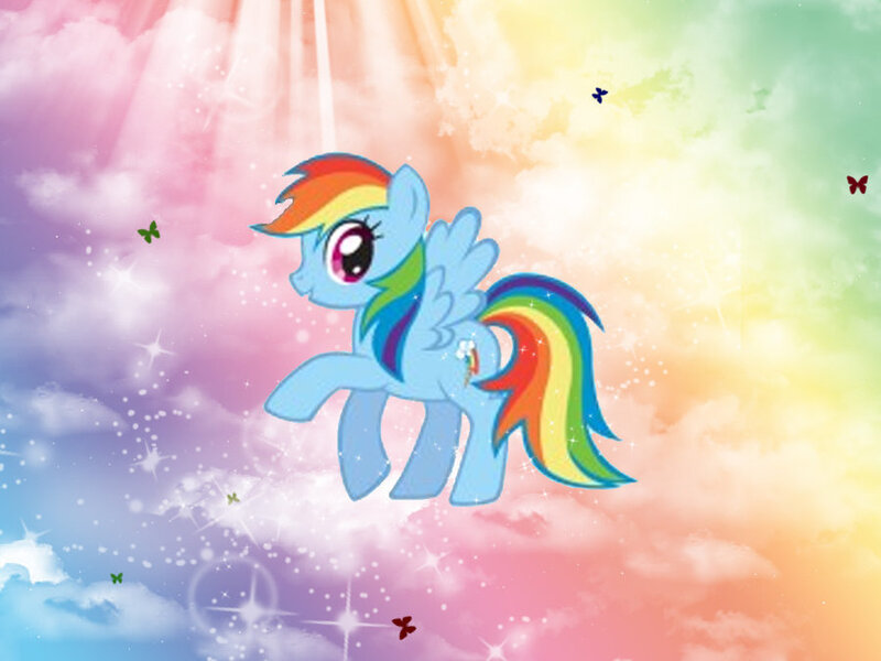Rainbow Dash in the sky
