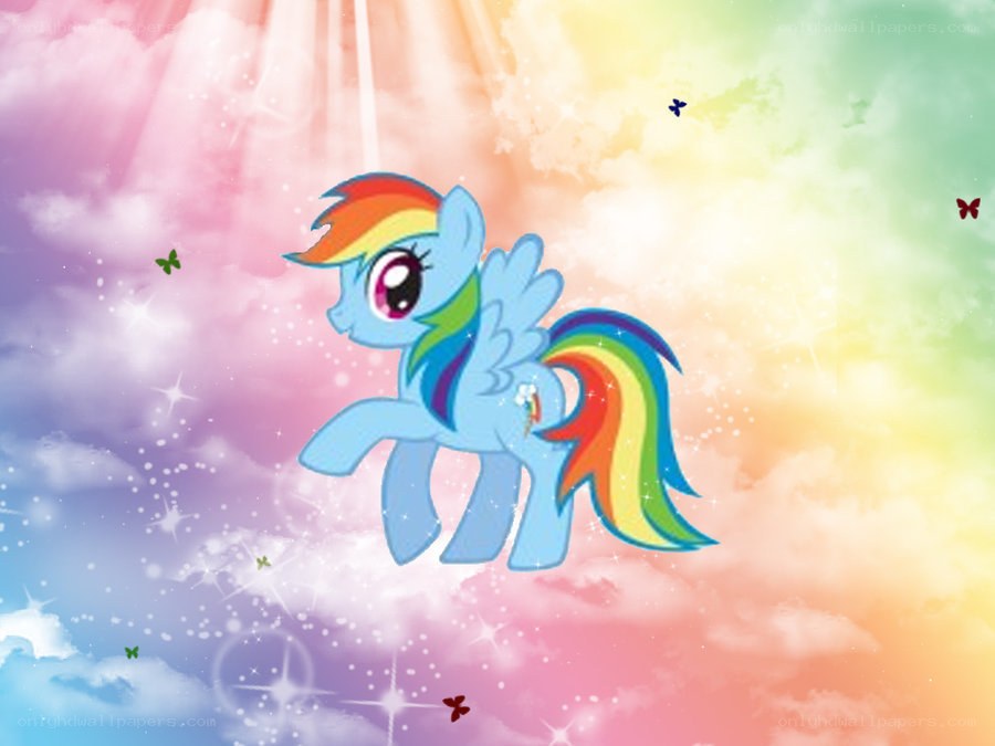 Rainbow Dash in the sky
