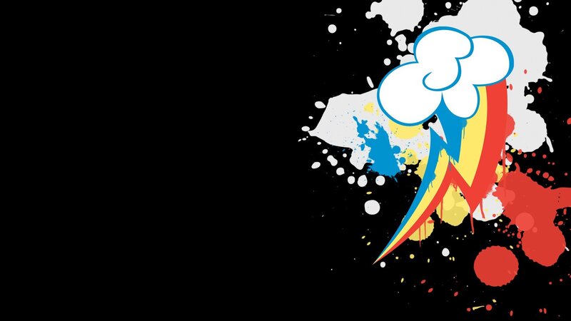 Rainbow Dash logo splatter