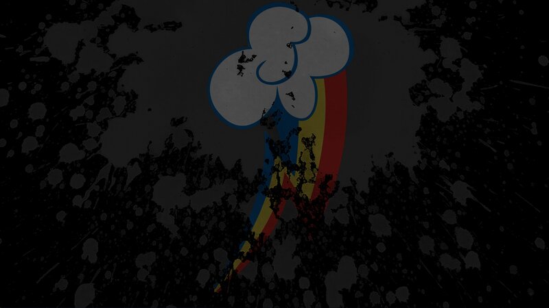 Rainbow Dash logo with grunge effect
