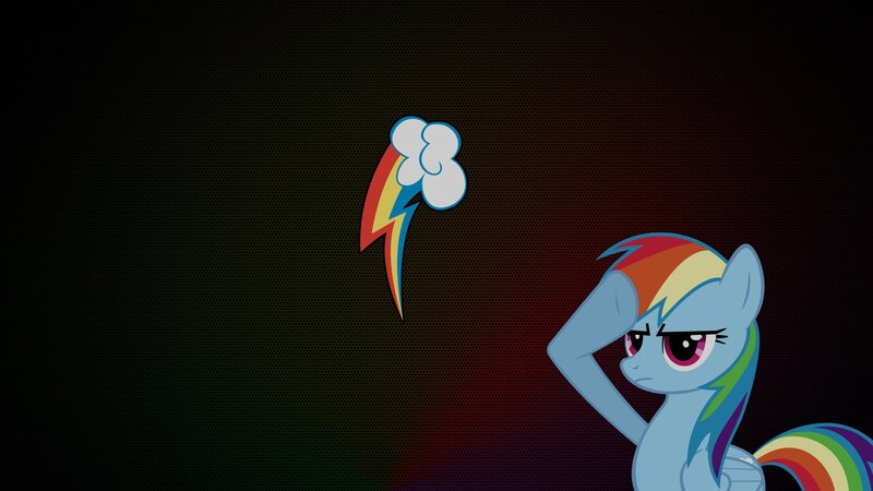 Rainbow Dash looking at her cutie mark