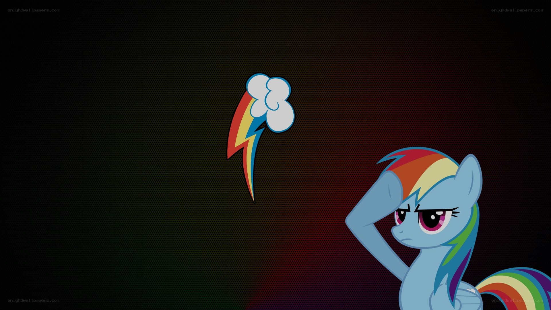 Rainbow Dash looking at her cutie mark