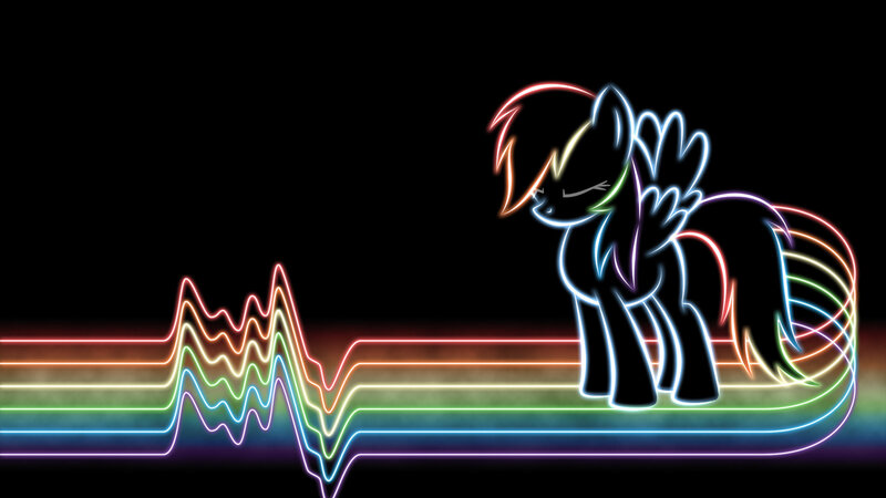 Rainbow Dash neon art