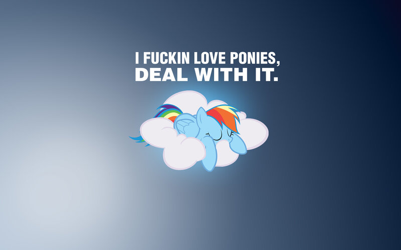 Rainbow Dash on a cloud