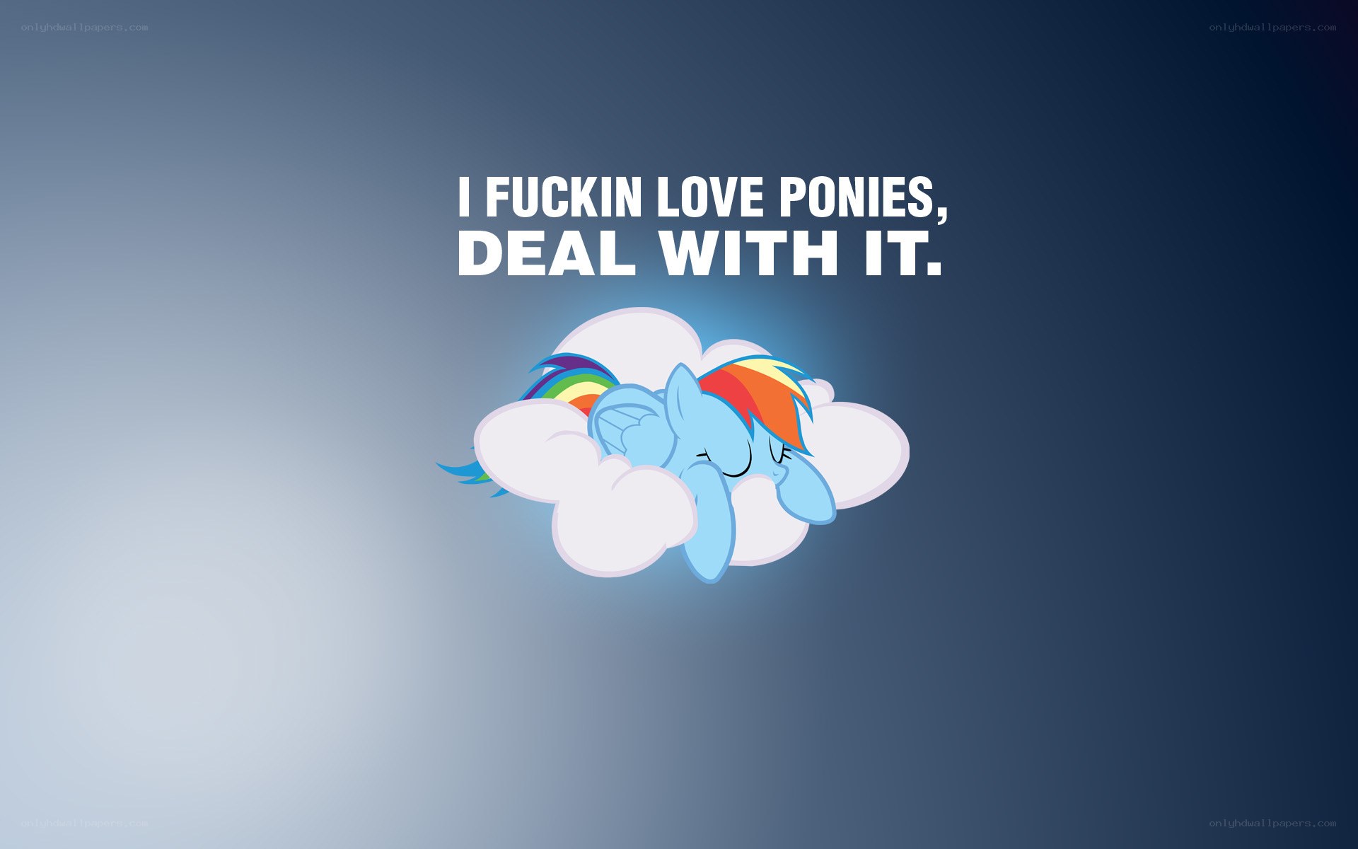 Rainbow Dash on a cloud