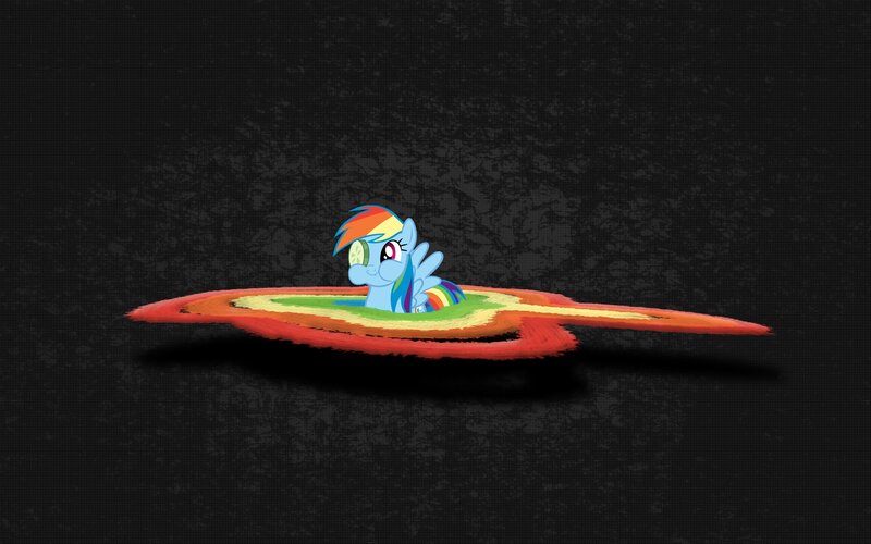 rainbow dash on a rainbow surfboard