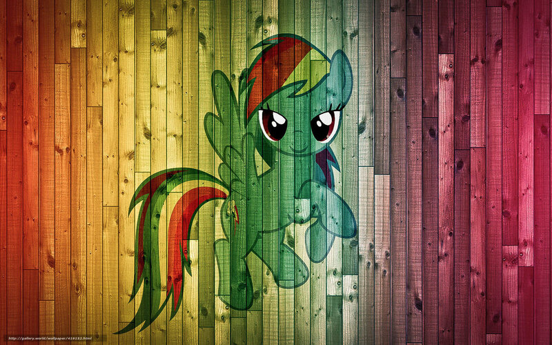 Rainbow Dash on wood