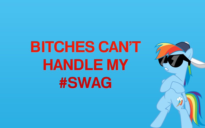 Rainbow Dash Pony — Blue, Confident, Digital Art, Sunglasses
