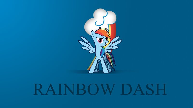 Rainbow Dash Pony — Blue, Confident
