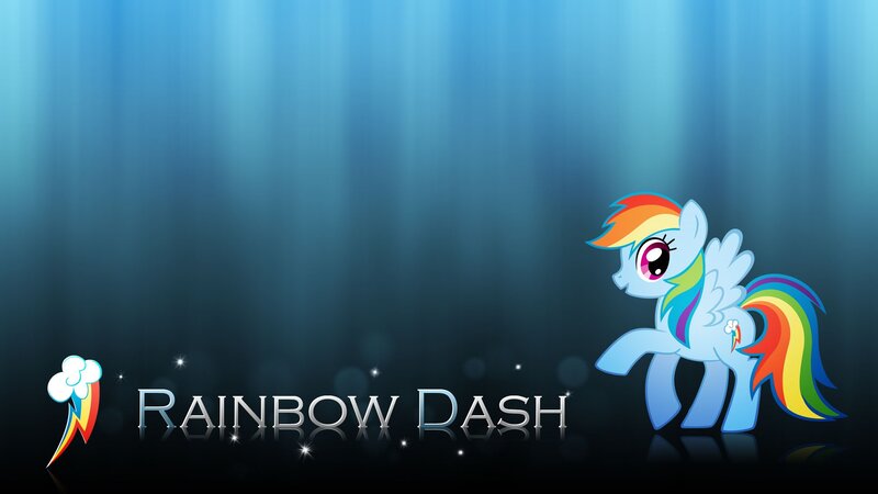Rainbow Dash Pony — Blue, Dramatic, Digital Art