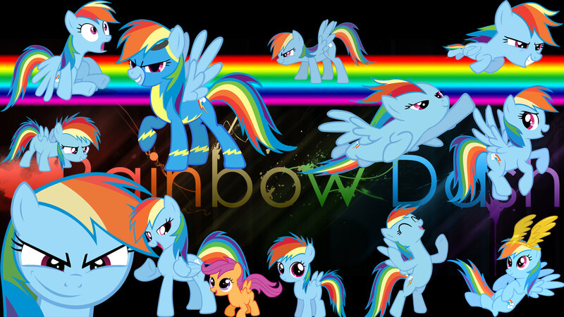 Rainbow Dash Pony — Blue, Dynamic