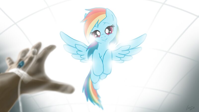 Rainbow Dash Pony — Blue, Serene