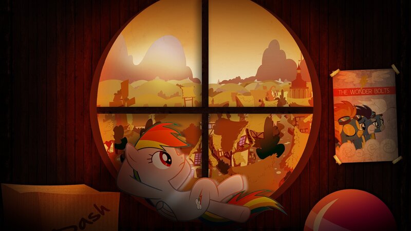 Rainbow Dash Pony — Orange, Calm