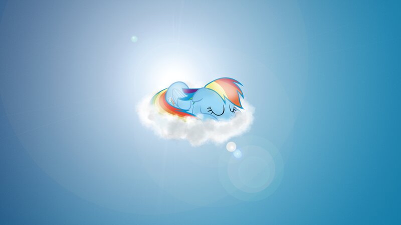 Rainbow Dash Sleeping — Blue